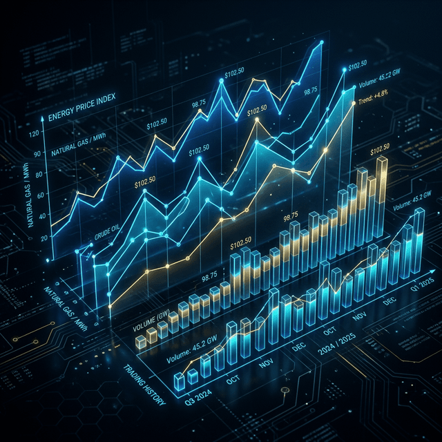 Torres de alta tensión que representan la infraestructura y los precios de la energía